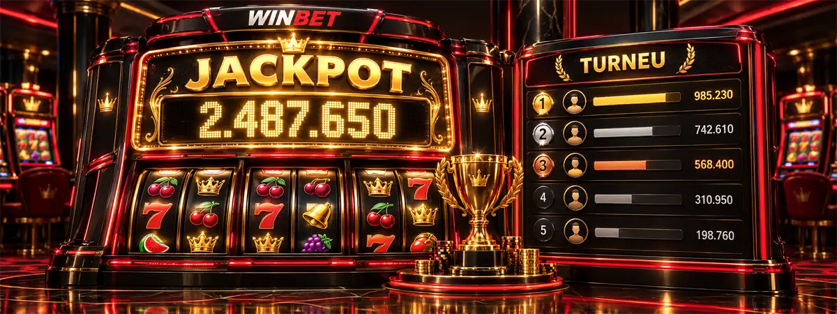 Afișaj de jackpot și clasament de turneu pe sloturile Winbet Casino