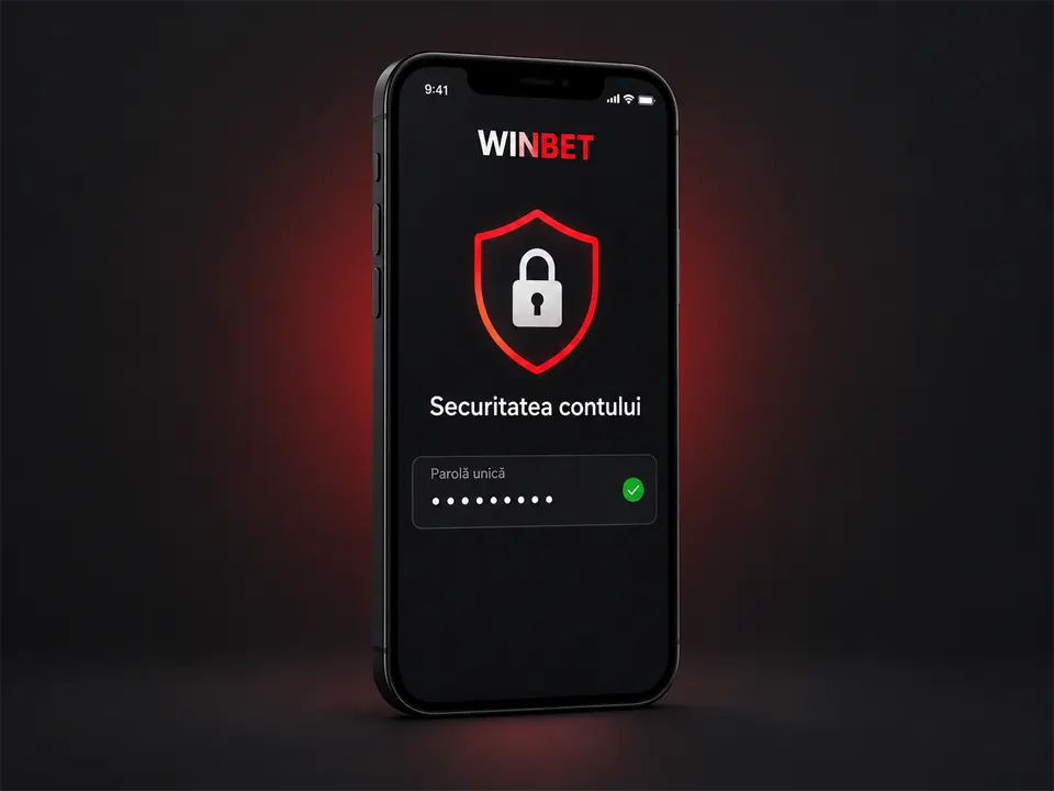 Protejarea contului Winbet cu o parolă unică pe un telefon personal