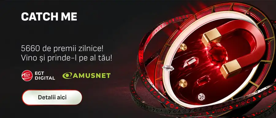 CATCH ME – rotiri gratuite și premii cash pe sloturi Amusnet și EGT Digital